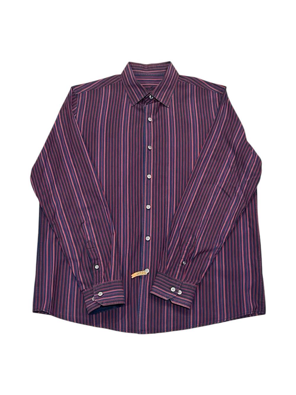Tasso Elba Striped Long Sleeve Button Down Shirt Men’s Size Large 16-16.5